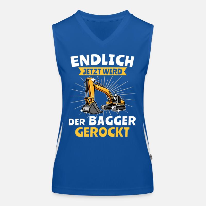 Bagger Baggerfahrer Funktionelles Kontrast-Tank Top für Frauen