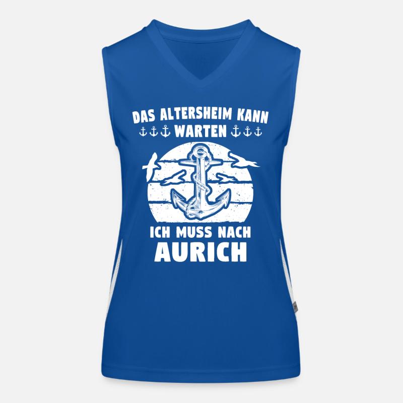 Aurich Sprüche Auricher Spruch Funktionelles Kontrast-Tank Top für Frauen