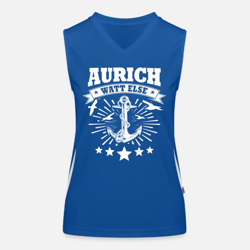 Aurich Sprüche Auricher Funktionelles Kontrast-Tank Top für Frauen