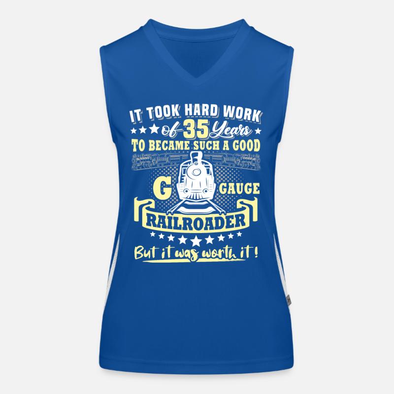 Gartenbahn 35. Geburtstag Garten Eisenbahn Spur G Funktionelles Kontrast-Tank Top für Frauen