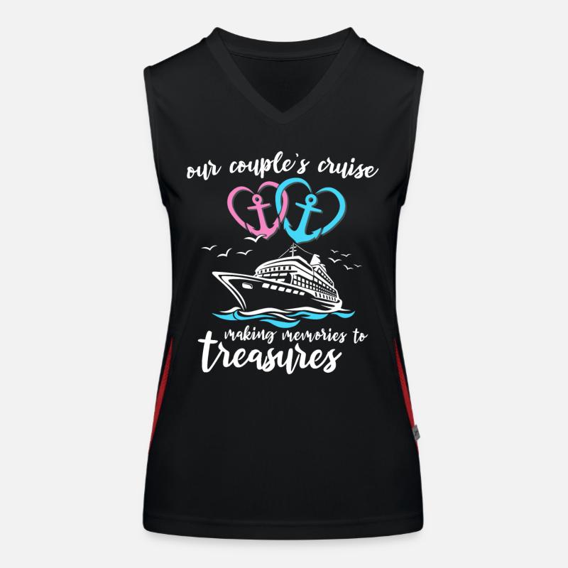 Kreuzfahrt Ehepaar Funktionelles Kontrast-Tank Top für Frauen