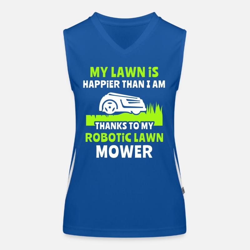 Mähroboter Funktionelles Kontrast-Tank Top für Frauen