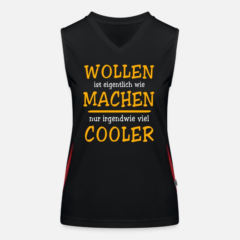 Machen Wollen Funktionelles Kontrast-Tank Top für Frauen