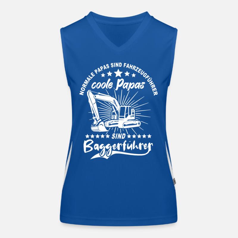 Baggerfuehrer Papa Baggerfahrer Vater Funktionelles Kontrast-Tank Top für Frauen