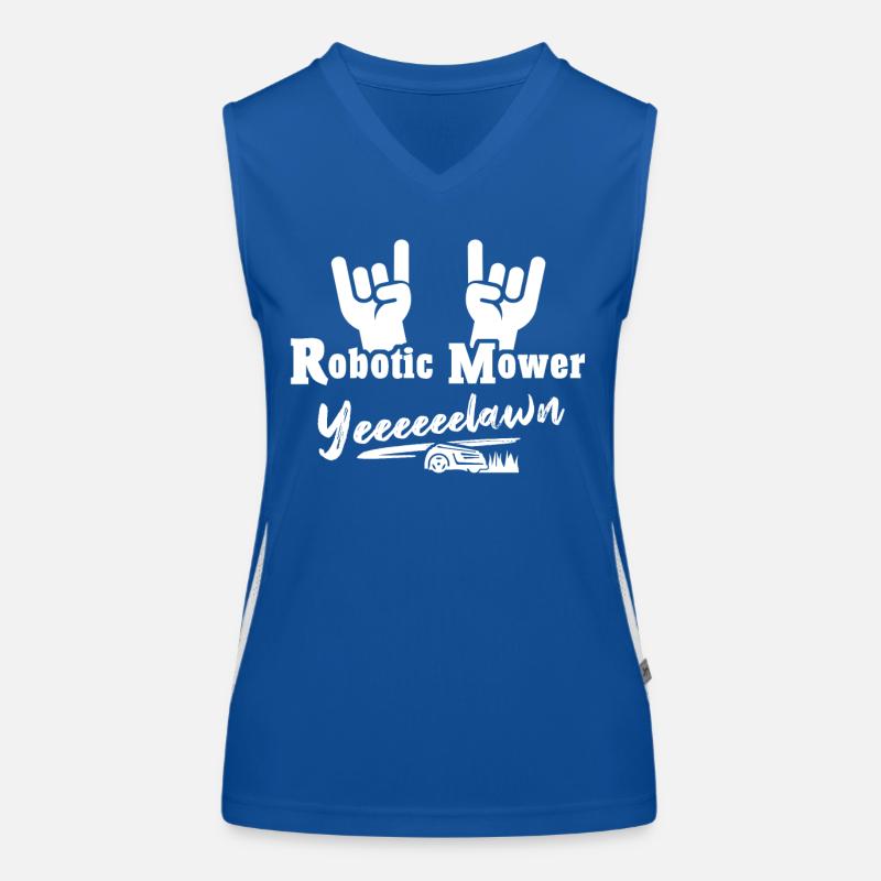 Mähroboter Funktionelles Kontrast-Tank Top für Frauen