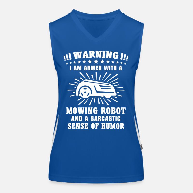 Mähroboter Funktionelles Kontrast-Tank Top für Frauen