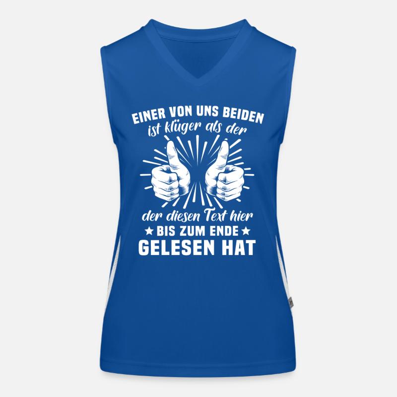Einer von uns beiden ist Klüger Als Du Funktionelles Kontrast-Tank Top für Frauen