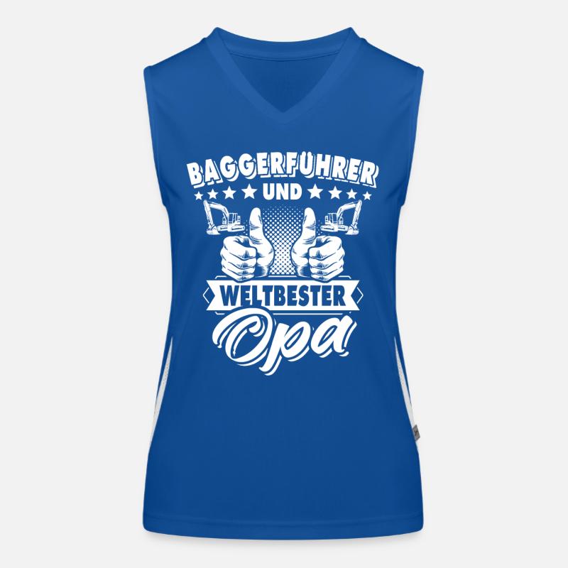 Baggerfuehrer Opa Baggerfahrer Grossvater Funktionelles Kontrast-Tank Top für Frauen