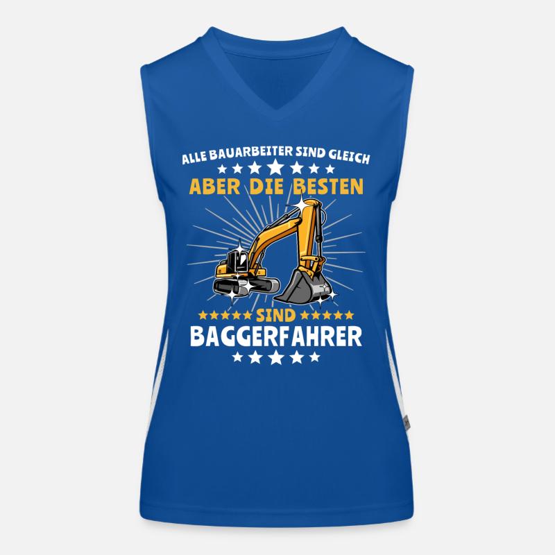 Baggerführer Geschenk Funktionelles Kontrast-Tank Top für Frauen