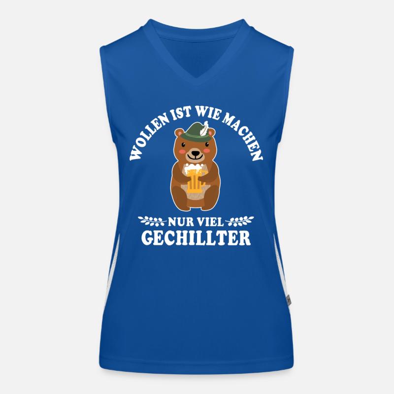 Bär Wollen Machen Funktionelles Kontrast-Tank Top für Frauen