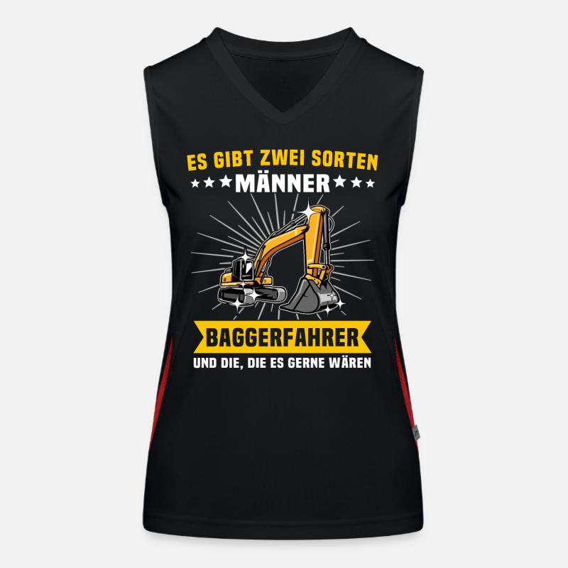 Baggerfuehrer Baggerfahrer Funktionelles Kontrast-Tank Top für Frauen