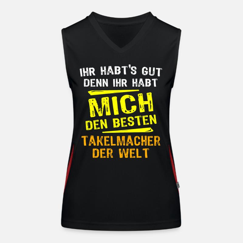 Takelmacher Geschenk Funktionelles Kontrast-Tank Top für Frauen