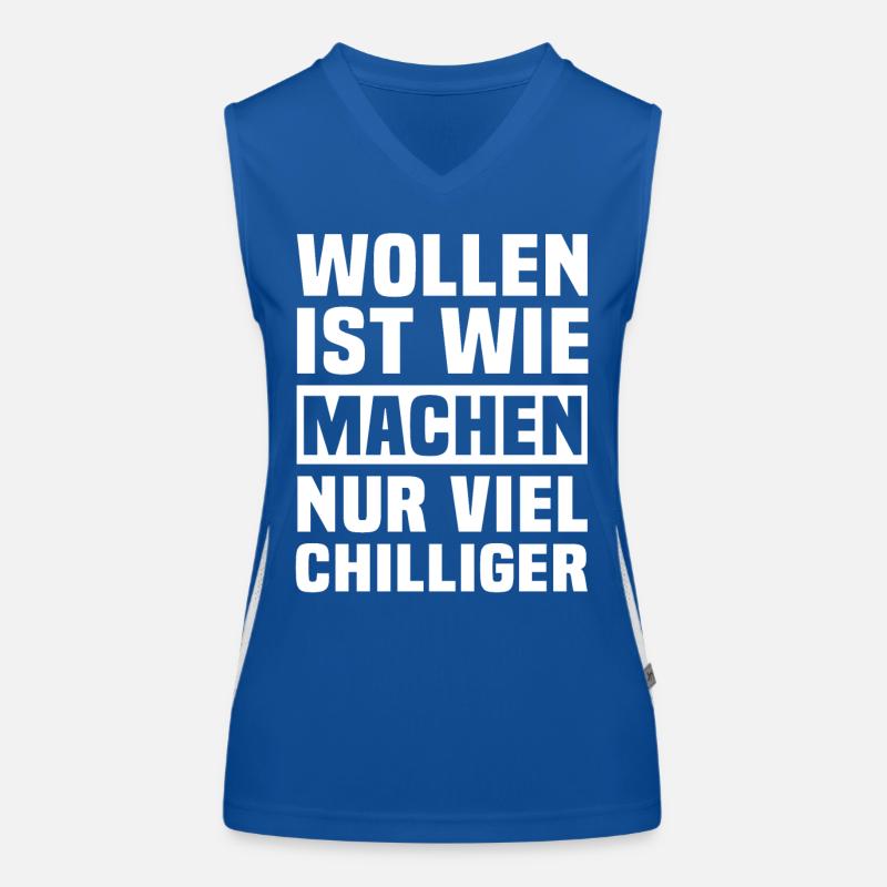 Machen Humor Wollen Funktionelles Kontrast-Tank Top für Frauen