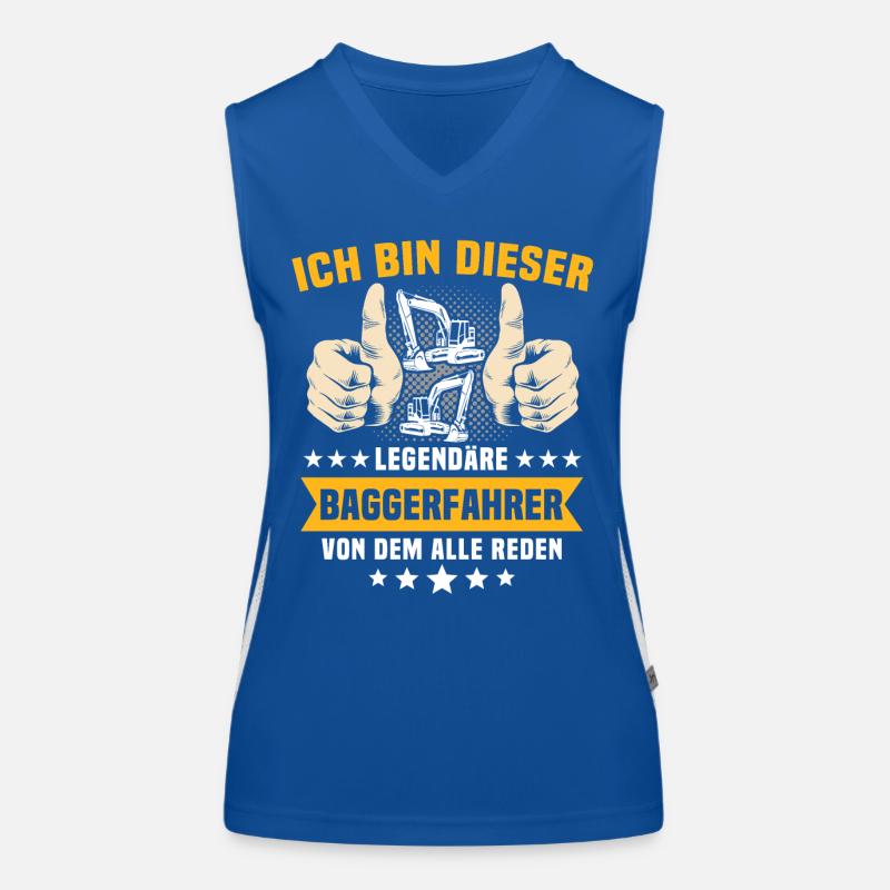 Baggerfuehrer Baggerfahrer Funktionelles Kontrast-Tank Top für Frauen