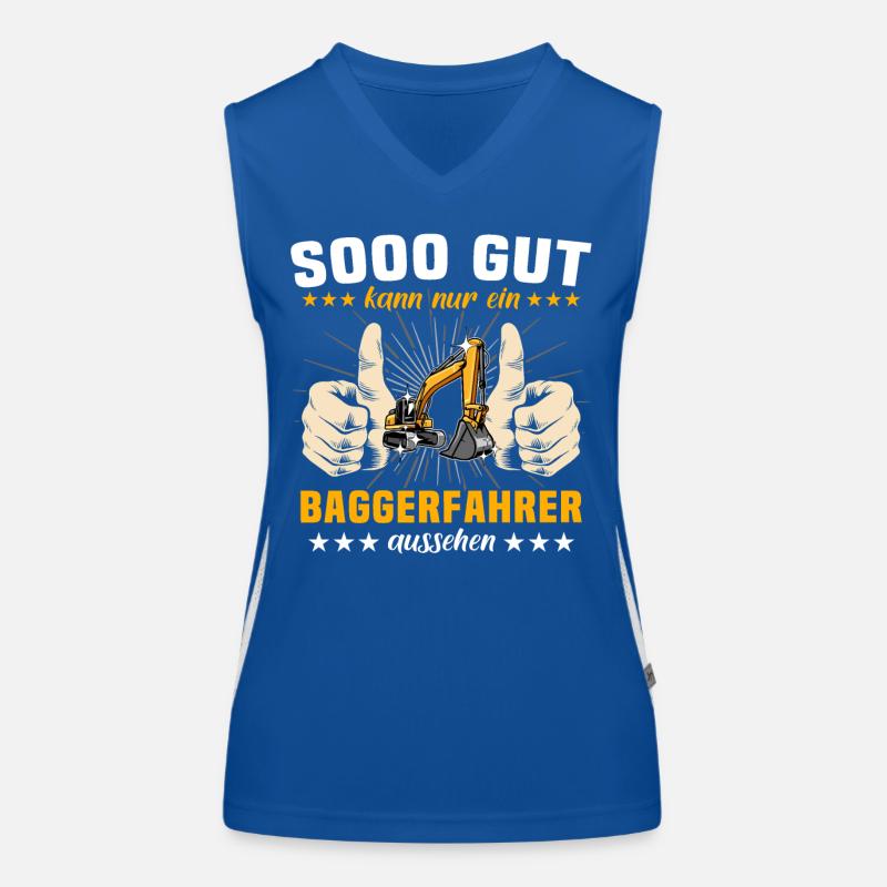 Baggerfuehrer Baggerfahrer Funktionelles Kontrast-Tank Top für Frauen