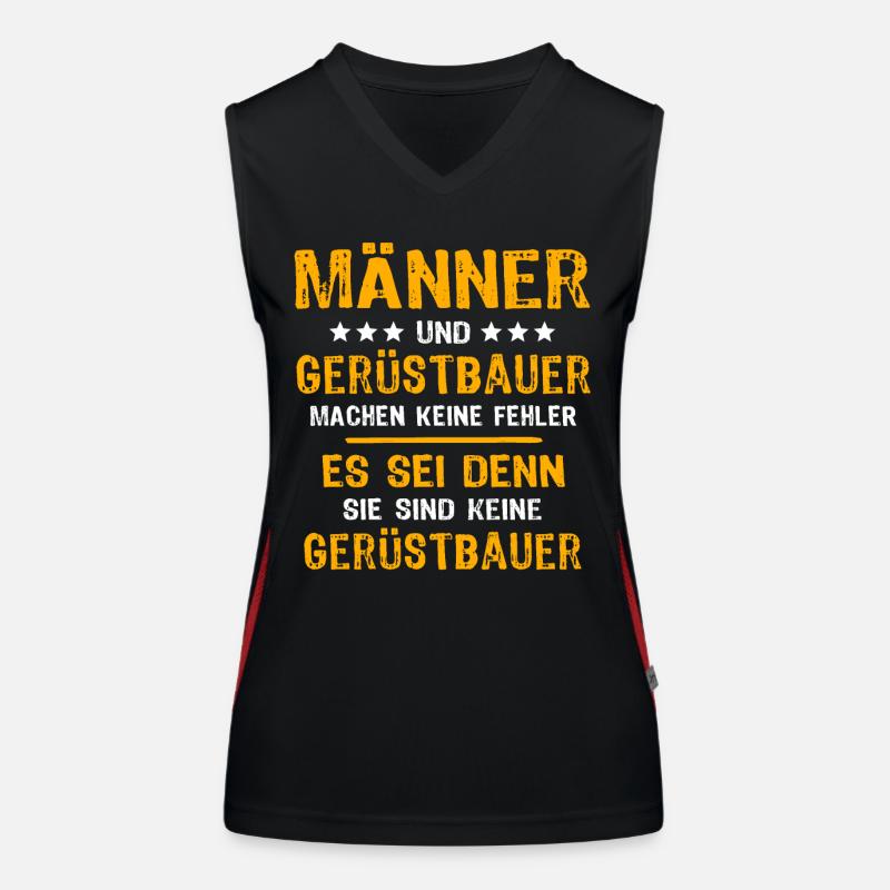 Gerüstbauer Spruch Funktionelles Kontrast-Tank Top für Frauen