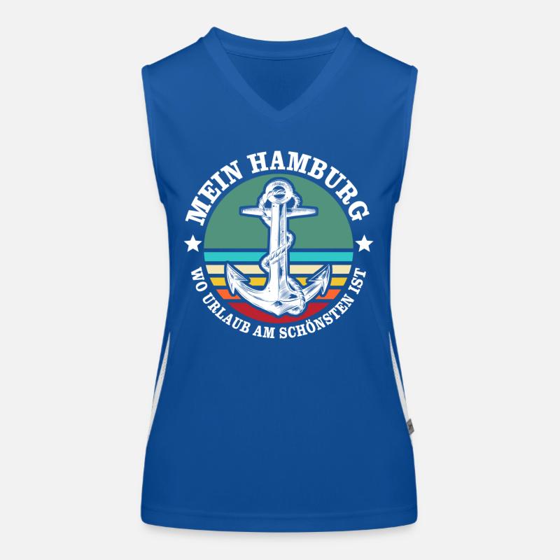 Hamburg Urlaub Funktionelles Kontrast-Tank Top für Frauen