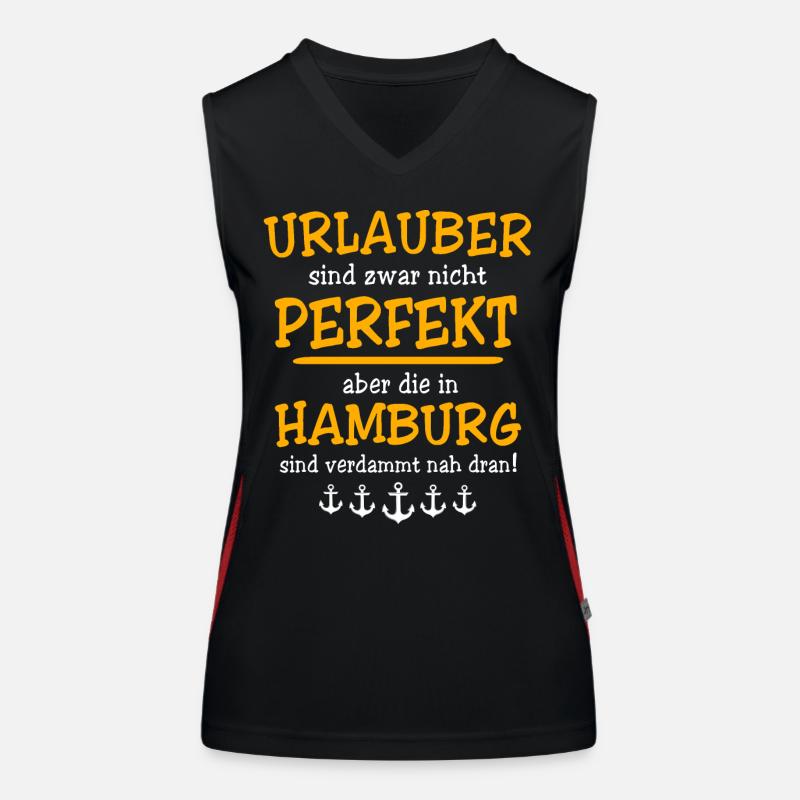 Hamburg Urlaub Funktionelles Kontrast-Tank Top für Frauen