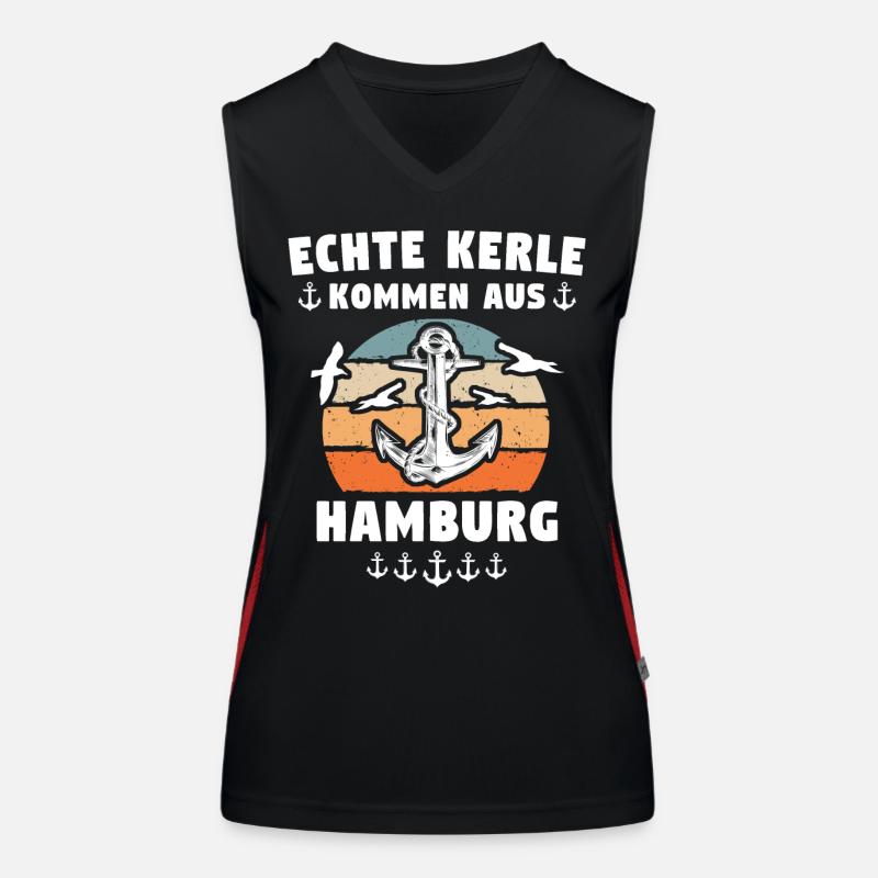 Hamburg Hamburger Funktionelles Kontrast-Tank Top für Frauen
