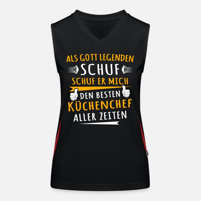 Küchenchef Funktionelles Kontrast-Tank Top für Frauen
