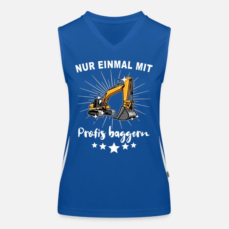 Baggerfahrer Bagger Funktionelles Kontrast-Tank Top für Frauen