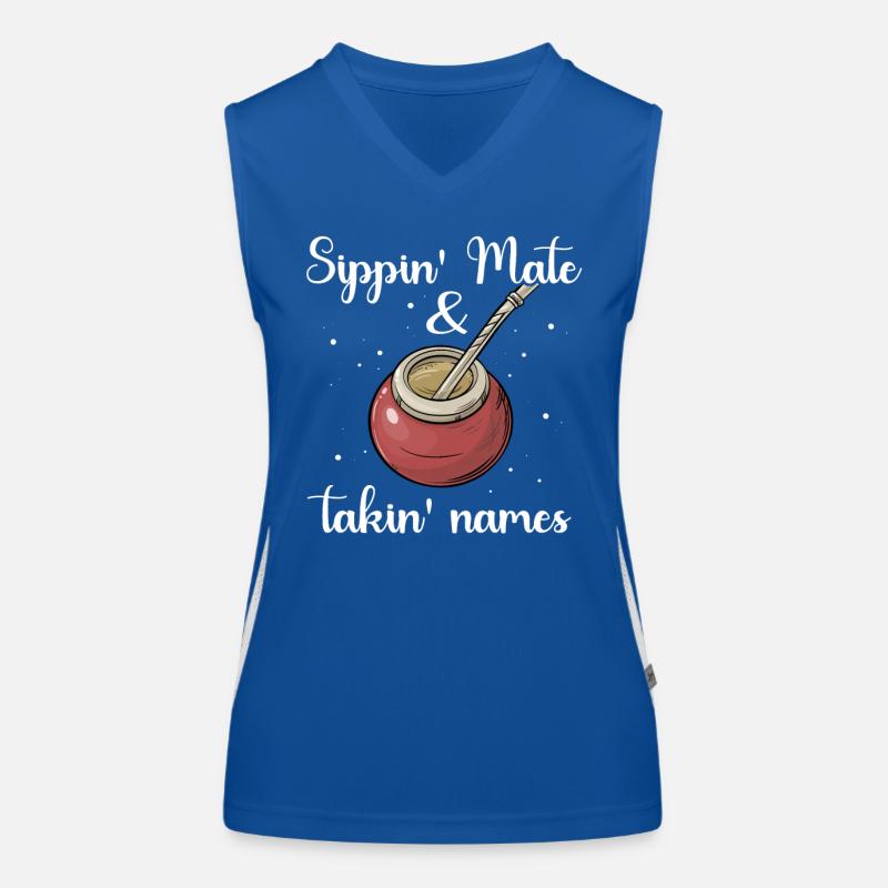 Yerba Mate Tee Bombilla Funktionelles Kontrast-Tank Top für Frauen