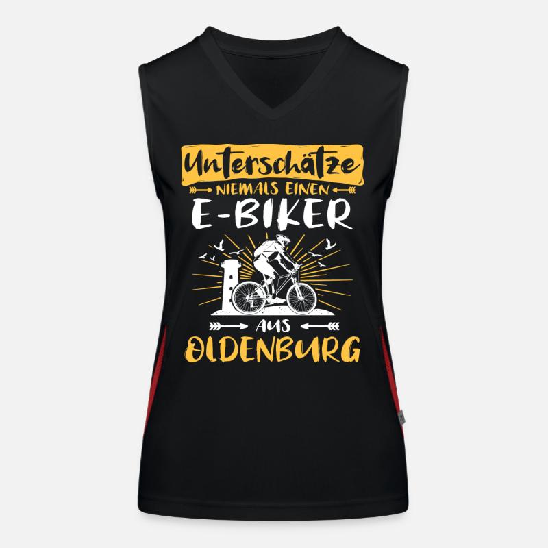 Oldenburg Ebike Oldenburger Ebiker Funktionelles Kontrast-Tank Top für Frauen