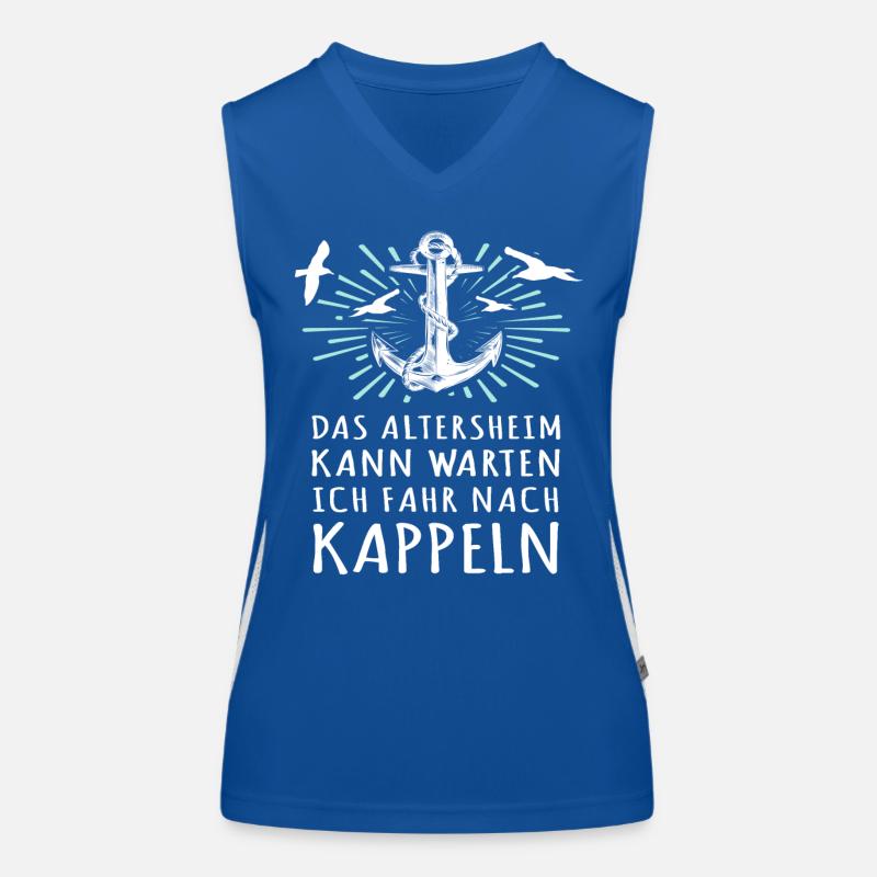 Kappeln Sprüche Funktionelles Kontrast-Tank Top für Frauen