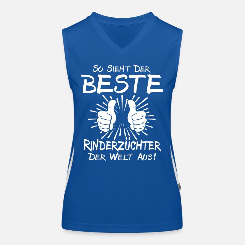 Bester Rinderzüchter Funktionelles Kontrast-Tank Top für Frauen