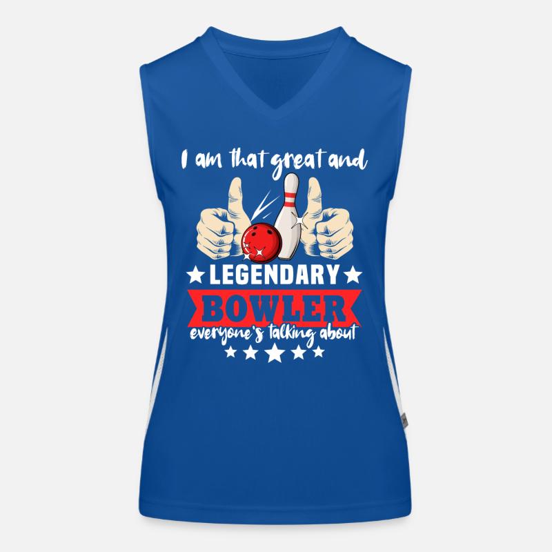 Bowling Bowling Ball Bowler Women's Functional Contrast Tank Top