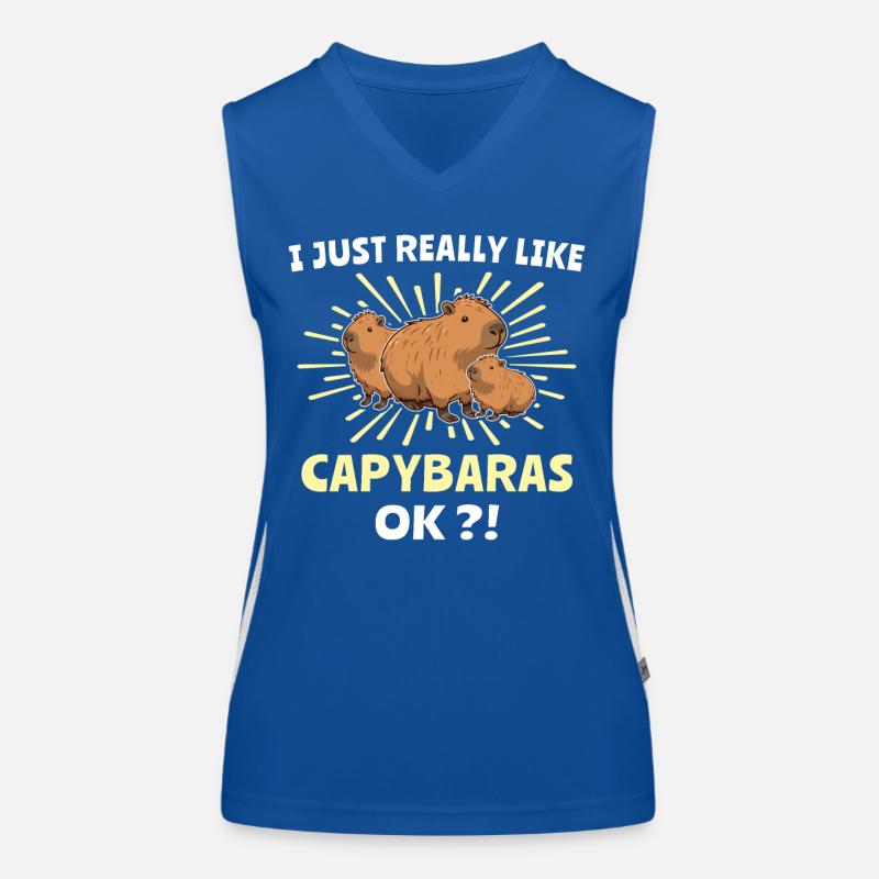 Capybara Wasserschwein Funktionelles Kontrast-Tank Top für Frauen