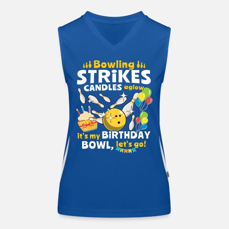 Bowling, Bowler d’anniversaire Débardeur respirant contrasté Femme