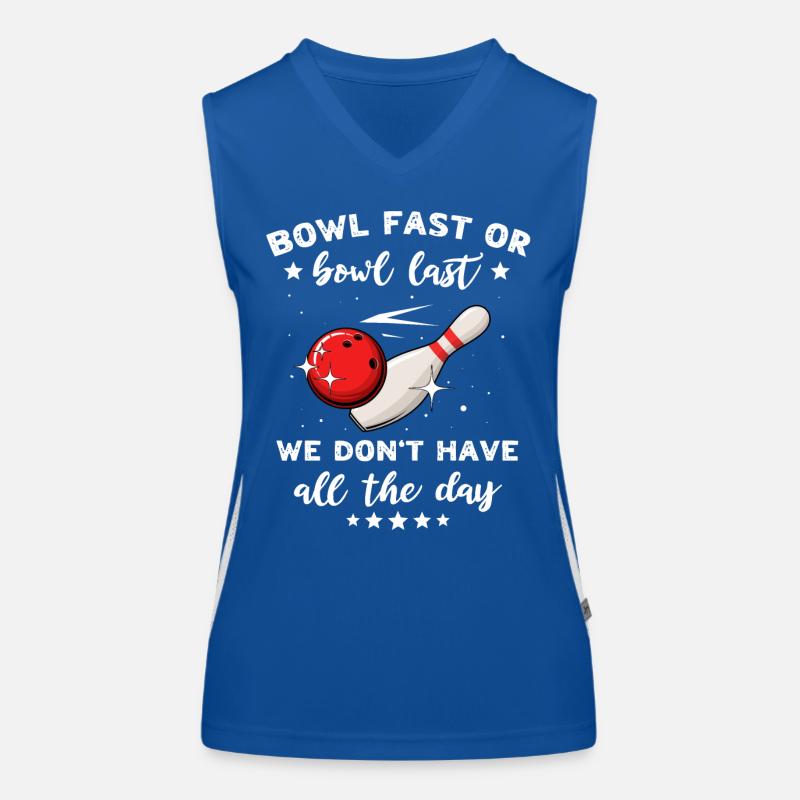 Bowler Bowling Lent Pas Rapide Débardeur respirant contrasté Femme