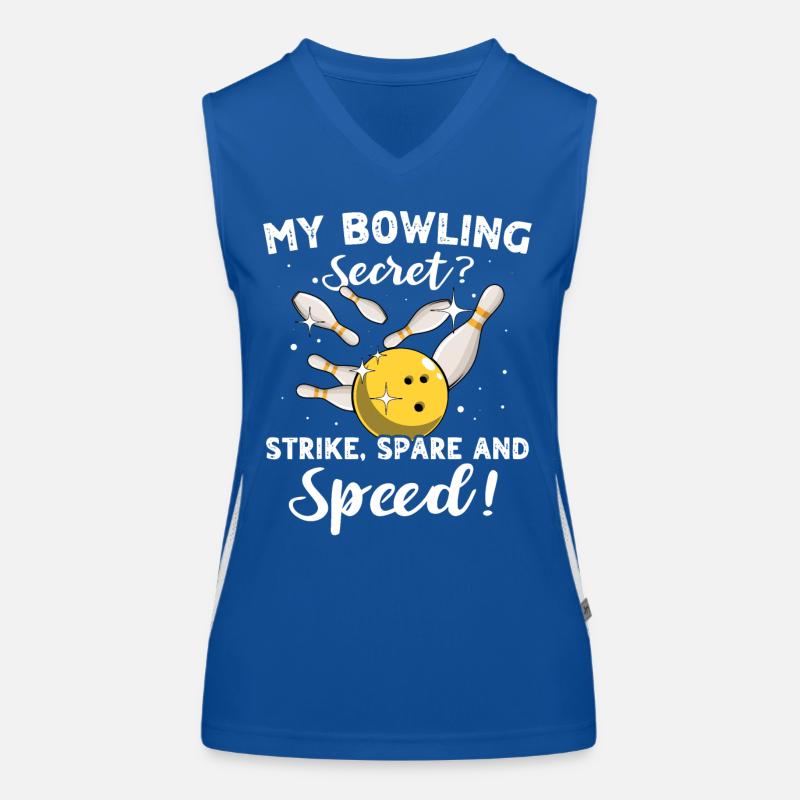 Spare Bowling Slow Funktionelles Kontrast-Tank Top für Frauen