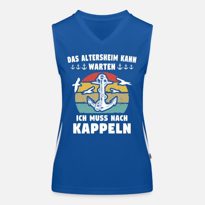 Kappeln Sprüche Funktionelles Kontrast-Tank Top für Frauen