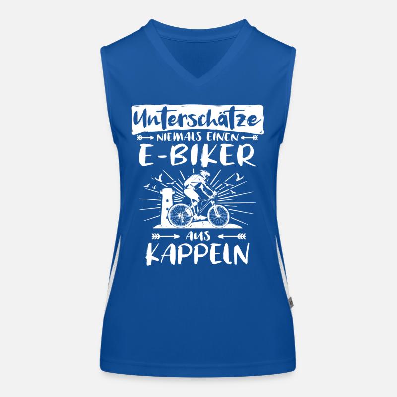 Kappeln Ebike Kappelner Ebiker Funktionelles Kontrast-Tank Top für Frauen