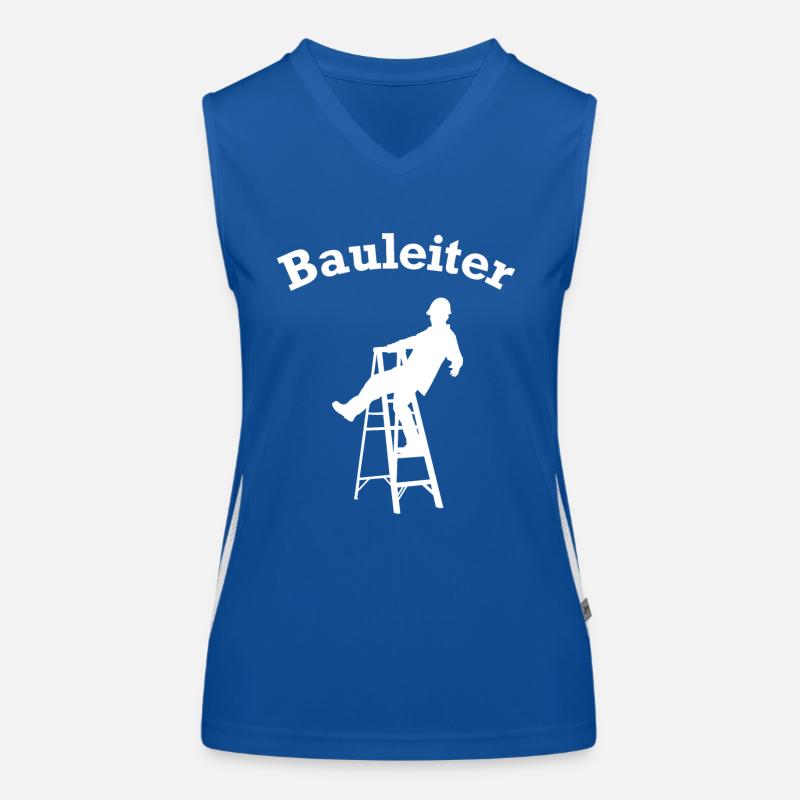 Bauleiter Stehleiter Baustelle Baustellen Leiter Funktionelles Kontrast-Tank Top für Frauen