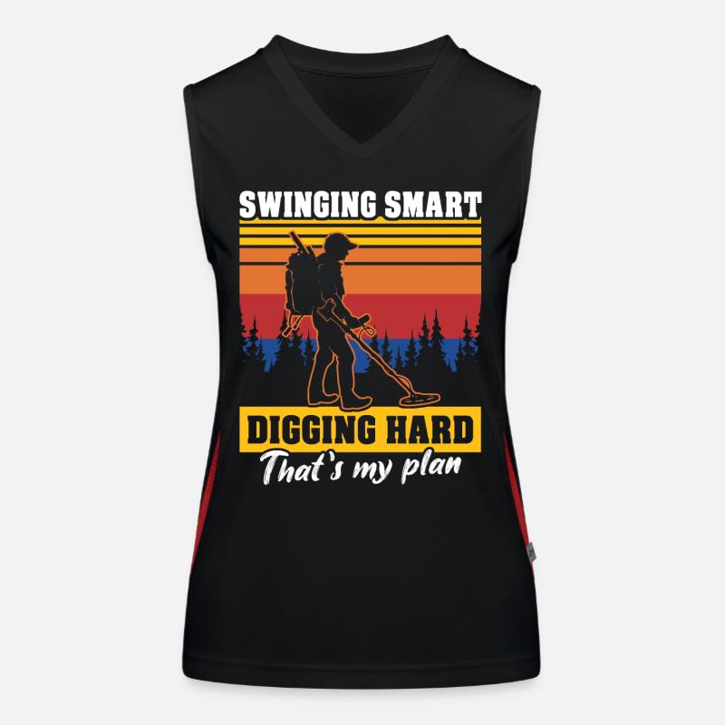 Détecteurs de pêche à la saleté Débardeur respirant contrasté Femme