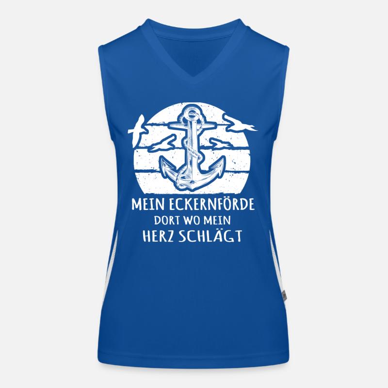 Eckernförde Sprüche Eckernförder Funktionelles Kontrast-Tank Top für Frauen