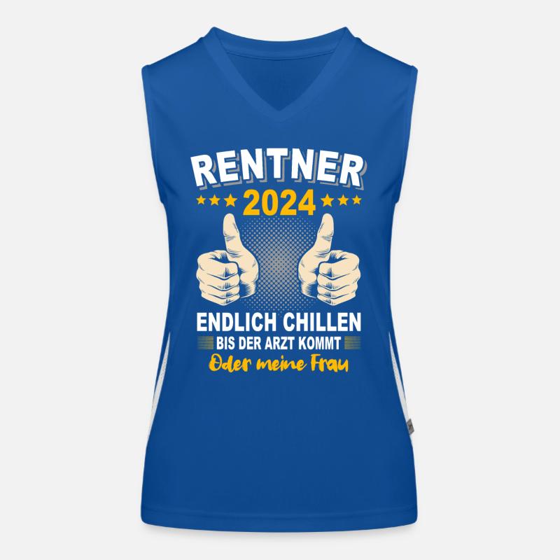 Rentner 2024 Funktionelles Kontrast-Tank Top für Frauen