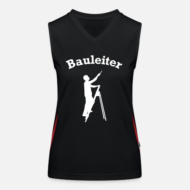 Bauleiter Stehleiter Baustelle Baustellen Leiter Funktionelles Kontrast-Tank Top für Frauen