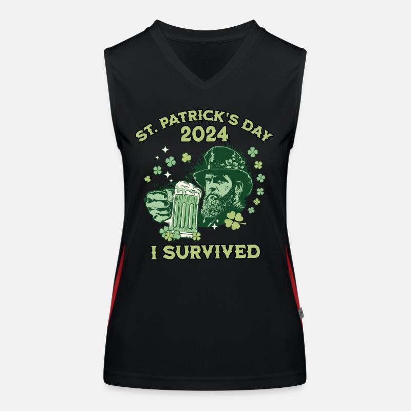 St. Patricks Day 2024 Funktionelles Kontrast-Tank Top für Frauen