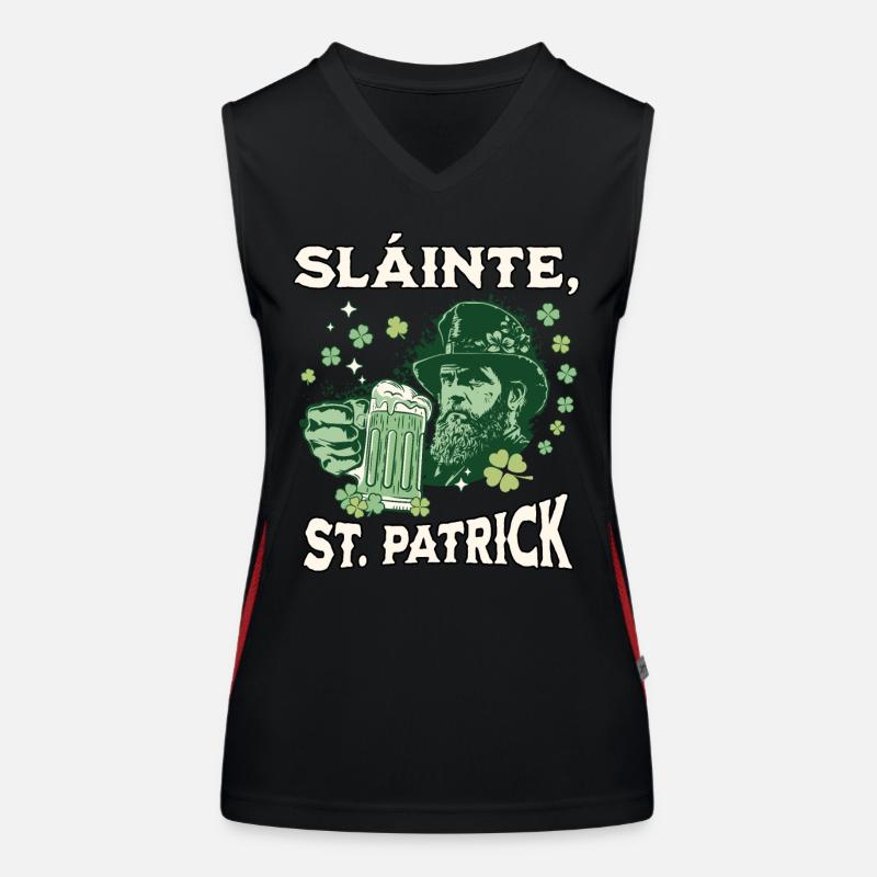 St. Patricks Day Slainte Funktionelles Kontrast-Tank Top für Frauen