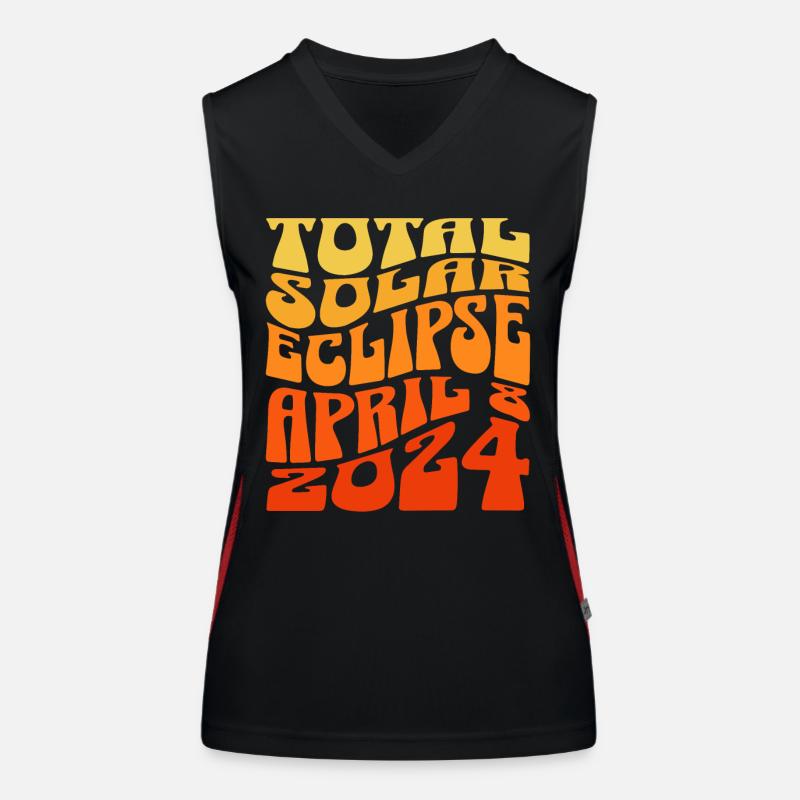 Eclipse Solaire Avril 2024 Débardeur respirant contrasté Femme