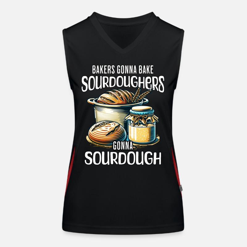 Sauerteig Design Funktionelles Kontrast-Tank Top für Frauen