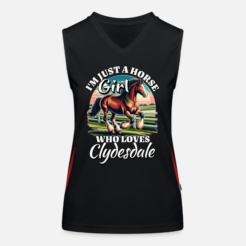Clydesdale Mädchen Funktionelles Kontrast-Tank Top für Frauen