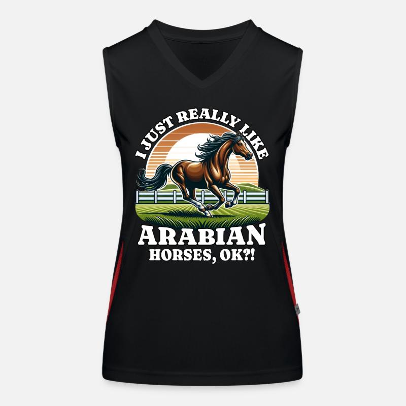 Cheval arabe Débardeur respirant contrasté Femme
