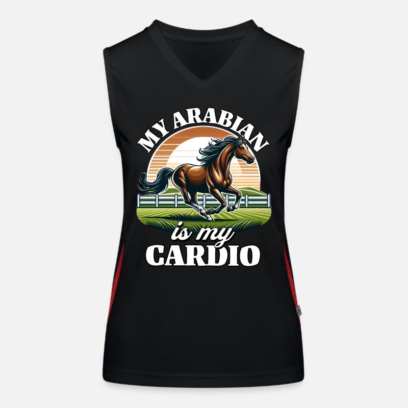 Cardio arabe Débardeur respirant contrasté Femme