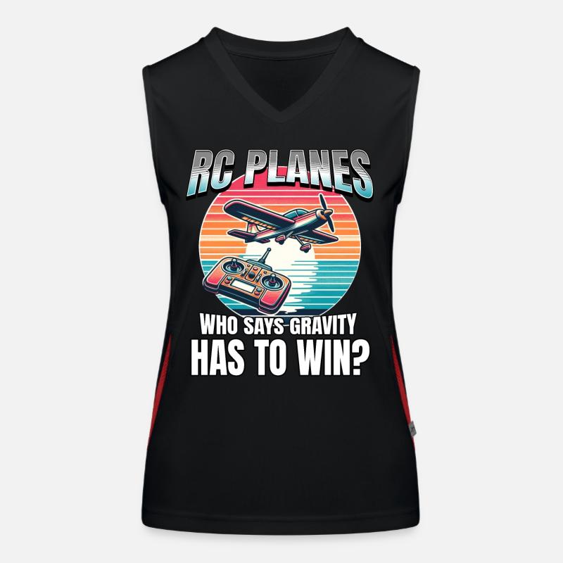 Model Airplane Model Airplane Women's Functional Contrast Tank Top