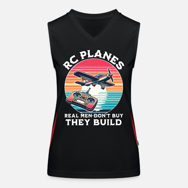 Modellflugzeug Funktionelles Kontrast-Tank Top für Frauen
